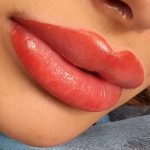 Rich Red-Orange Gloss Lip Blush